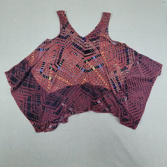 Free People Womens Medium Day Dreamers Oversized Flowy Tank Handkerchief Hem - Picture 8 of 11